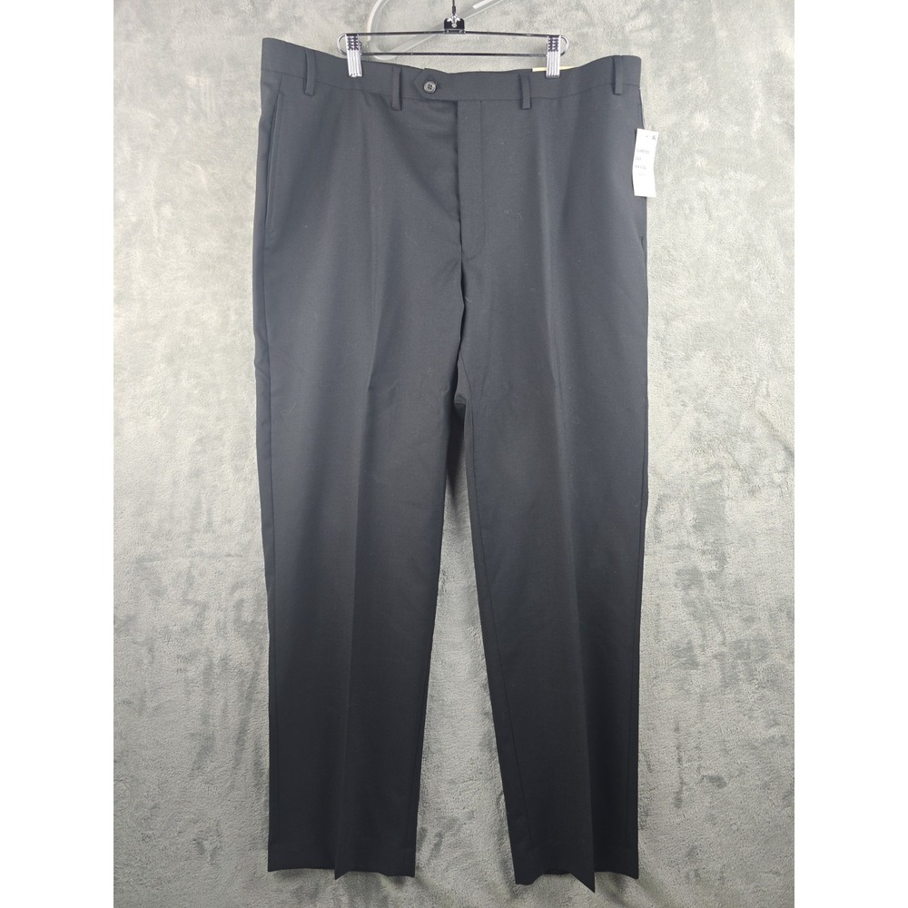 Lauren Ralph Lauren Dress Pants Mens 40x32 Black Flat Front‎ Office Business NWT